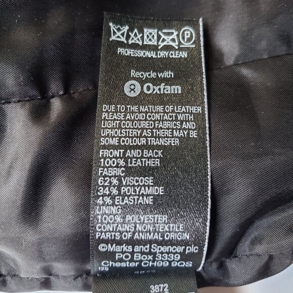 M&S Autograph Leather Sleeveless Brown Sheath Dress - Picture 10 of 11